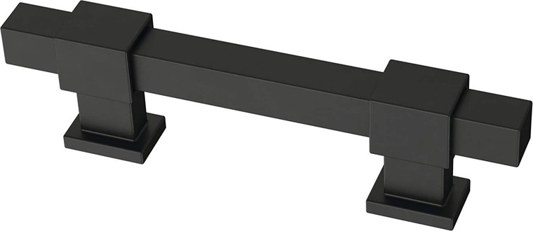 Liberty P44367-FB 1 3/8" - 4"  Adjustable Cabinet Pull Flat Black 5 Pack