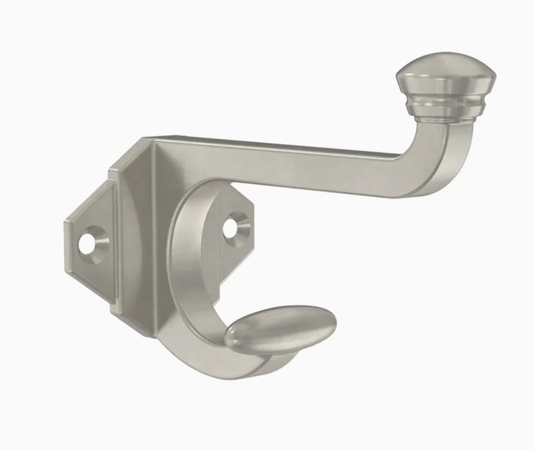 Brainerd B42296J-SN Elongated Satin Nickel 2 4/5" Coat, Hat, Robe Hook