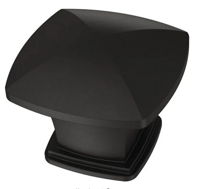 Liberty P35596K-FB 1 1/4" Flat Black Square Cabinet Drawer Knob 10 Pack Liberty P35596K-FB 1 1/4" Flat Black Square Cabinet Drawer Knob 10 Pack