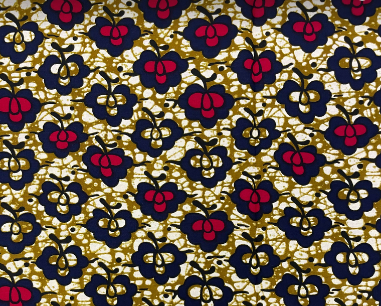 African Traditional Wax Print 27053 Red Cotton Fabric By The Yard African Traditional Wax Print 27053 Red Cotton Fabric By The Yard