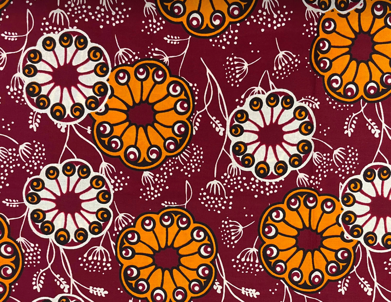 African Traditional Wax Print 27060 Red Cotton Fabric By The Yard African Traditional Wax Print 27060 Red Cotton Fabric By The Yard