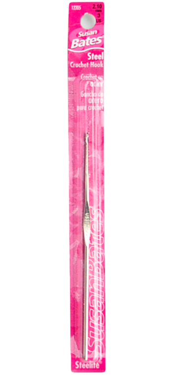 Susan Bates #12205 Steelite Crochet Hook Size 3 (2.10 mm)