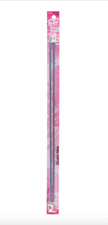 Susan Bates 14" Silvalume Single Point Knitting Needles, U.S. 3 (3.25mm)