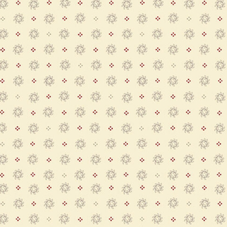 Henry Glass Gratitude & Grace Laurel Wreaths Cream Cotton Fabric By The Yard