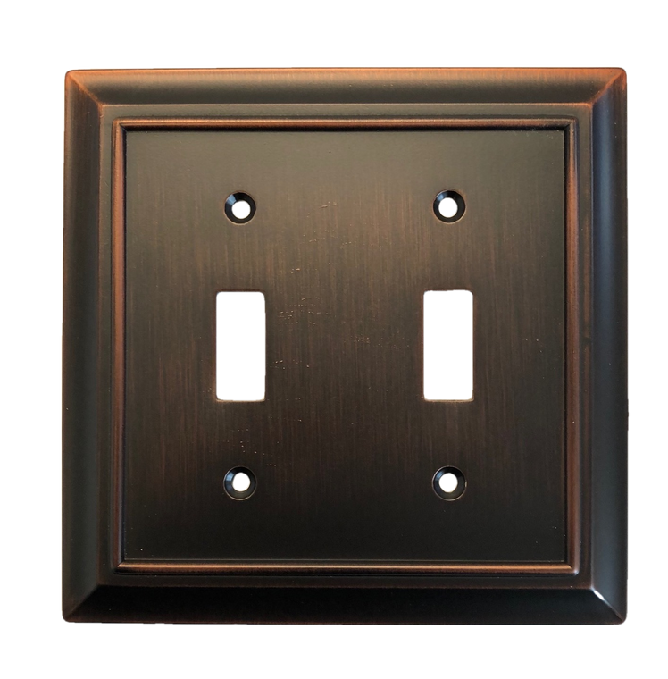 Brainerd W10085-BZM Architect Matte Bronze Double Switch Wall Plate Cover