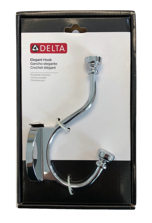 Delta 135239 Elegant 6 1/4" Polished Chrome Double Prong Hook