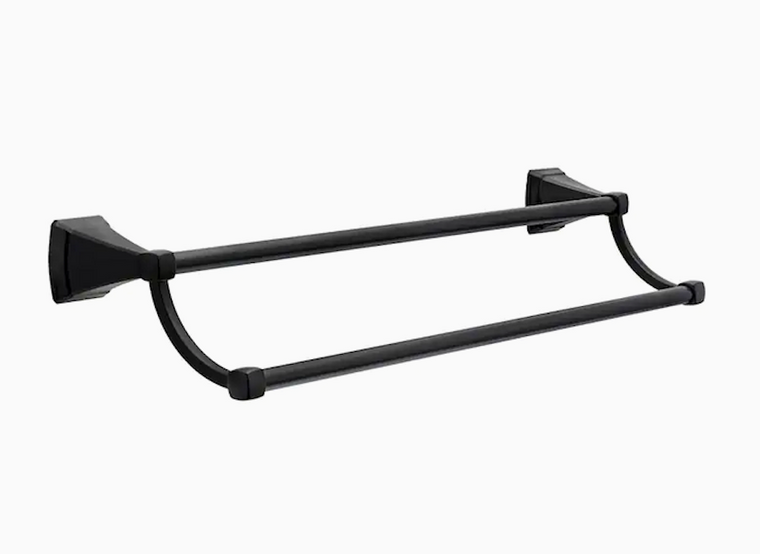 Delta Flynn FLY25-MB Matte Black 24" Double Bath Towel Bar