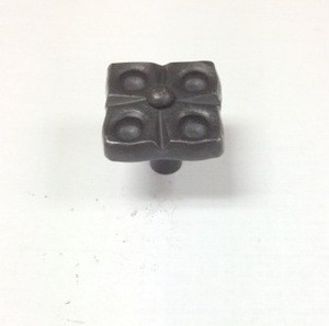 142342 HomeGrown Hardware 1 1/4" Wrought Iron Flower Rosette Cabinet Drawer Pull Knob