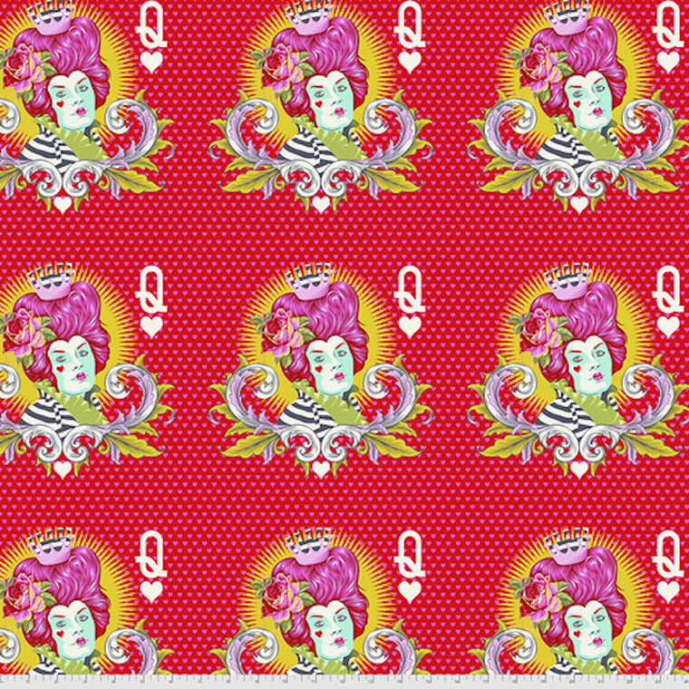 Tula Pink PWTP160 Curiouser & Curiouser The Red Queen Wonder Cotton Fabric By Yd Tula Pink PWTP160 Curiouser & Curiouser The Red Queen Wonder Cotton Fabric By Yd