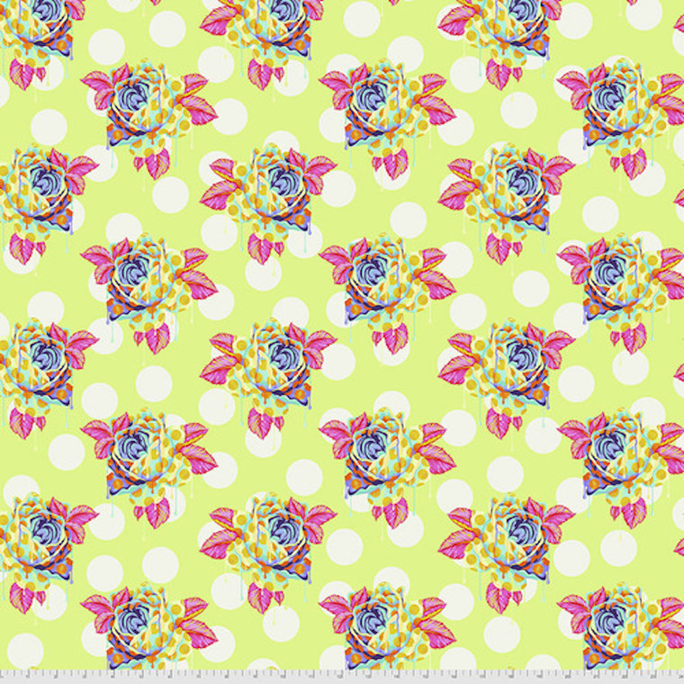 Tula Pink PWTP161 Curiouser & Curiouser Painted Roses Sugar Cotton Fabric By Yd Tula Pink PWTP161 Curiouser & Curiouser Painted Roses Sugar Cotton Fabric By Yd