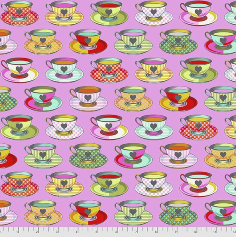 Tula Pink PWTP163 Curiouser & Curiouser Tea Time Wander Cotton Fabric By Yd