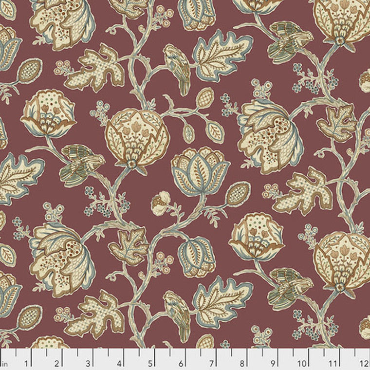 Morris & Co. Orkney PWWM043 Theodesia Red Cotton Fabric By Yd