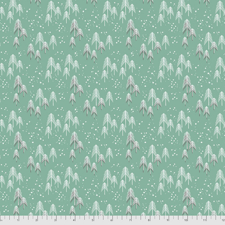 Free Spirit Penn 2 Paper Snowy Days Trees Aqua Cotton Flannel Quilting Fabric by Yd Free Spirit Penn 2 Paper Snowy Days Trees Aqua Cotton Flannel Quilting Fabric by Yd
