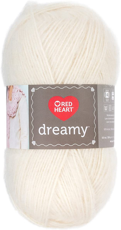 Red Heart Dreamy Ivory Knitting & Crochet Yarn Red Heart Dreamy Ivory Knitting & Crochet Yarn
