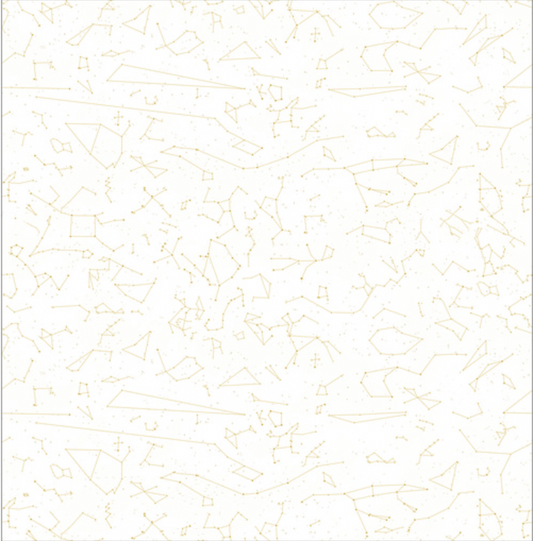 Henry Glass Signs From Above Constellation Map Cream Cotton Fabric By The Yard