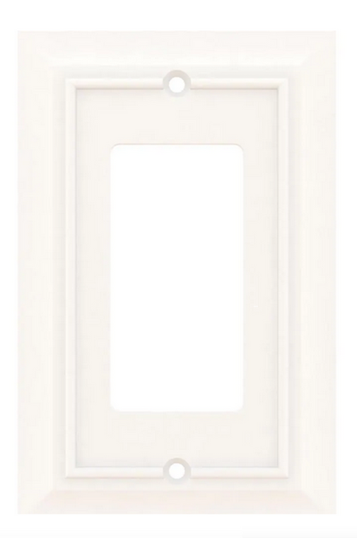Hampton Bay W31559-W White Classic Architect Single GFCI Wall Plate Cover