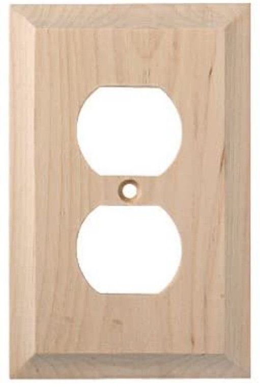 Liberty W29445-UN Unfinished Wood Single Duplex Wall Plate Cover