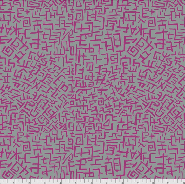 Free Spirit Brandon Mably PWBM078 Amaze Green Cotton Fabric By The Yard