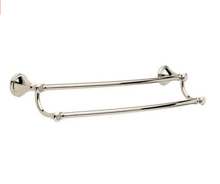 Delta 79725-PN Cassidy Bath 24" Double Towel Bar Polished Nickel Finish