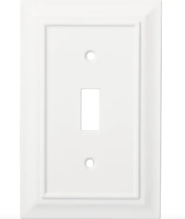 Brainerd W10762-PW Pure White Architect Single Switch Wall Plate Cover Brainerd W10762-PW Pure White Architect Single Switch Wall Plate Cover