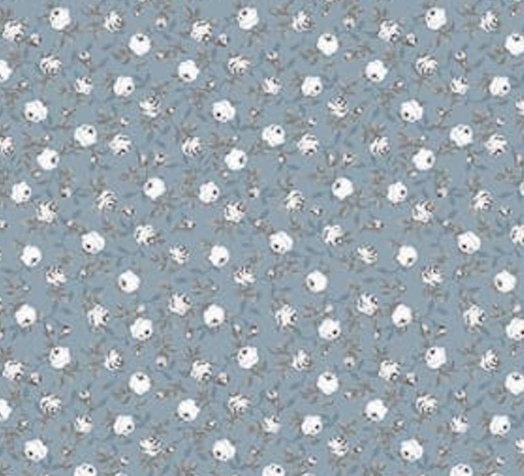 Stof Fabrics Bella Rose Small Roses Lake Cotton Fabric By The Yard Stof Fabrics Bella Rose Small Roses Lake Cotton Fabric By The Yard