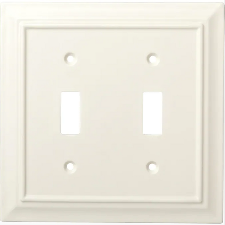 Brainerd W31561-LAL Light Almond Classic Architect Double Switch Wall Plate Cover