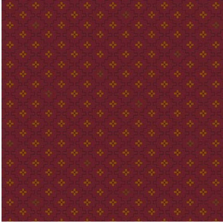 Henry Glass Stair Stepped Boxes Cranberry Fabric By The Yard