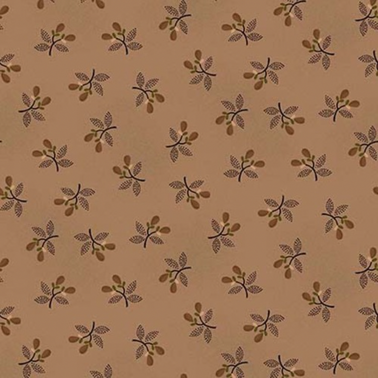Henry Glass Right as Rain Sprigged Pears Taupey Gray Fabric By Yard