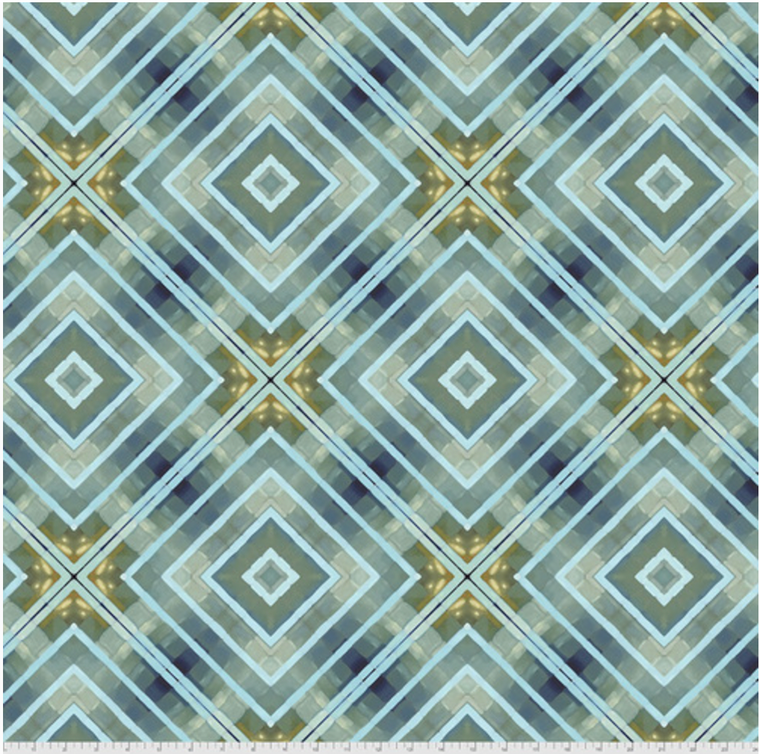 William Reue Madison One Intersection Blue Fabric By The Yard