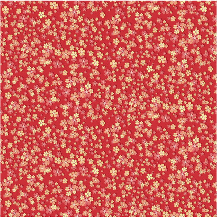 Blank Quilting Soho Sushi Cherry Blossoms Red Fabric By The Yard