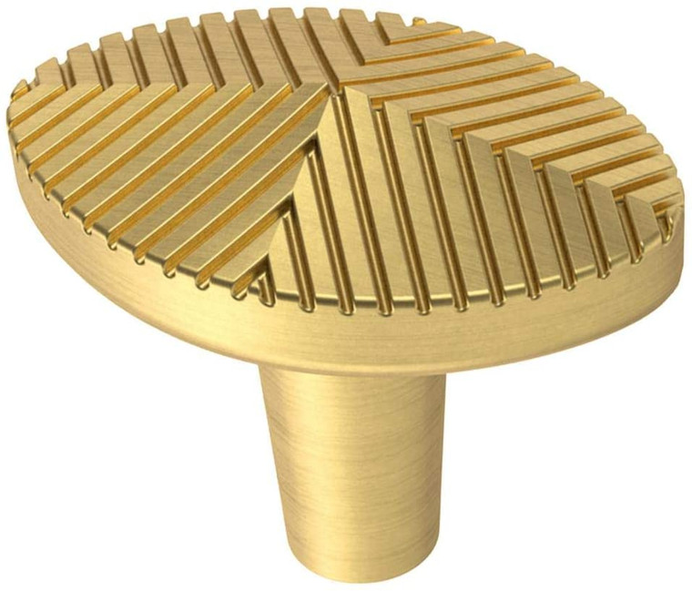 Liberty P38481C-117 1 3/8" Modern Herringbone Cabinet Knob Brushed Brass 4 Pack