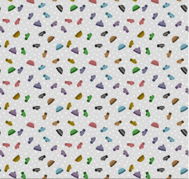 Stof Winter 4 You Winter Gear Gray Fabric By The Yard