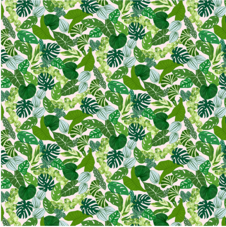 Blank Quilting You Grow Girl Allover Leaves Green Fabric By The Yard Blank Quilting You Grow Girl Allover Leaves Green Fabric By The Yard