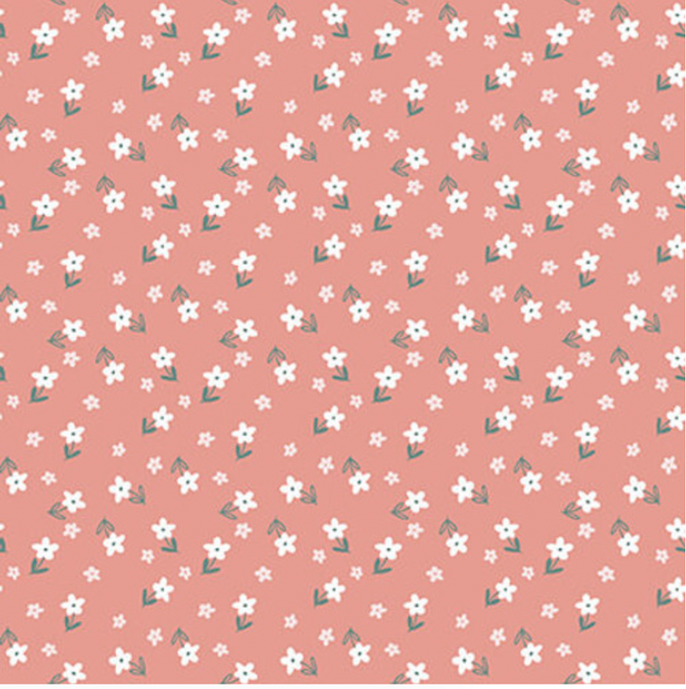 Studio E Blossom & Grow Tiny Floral Toss Pink Fabric By The Yard