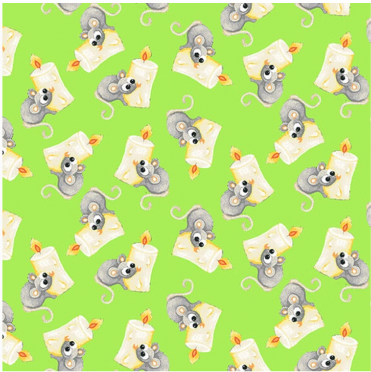 Henry Glass Boo! Tossed Mice Green Fabric By The Yard Henry Glass Boo! Tossed Mice Green Fabric By The Yard