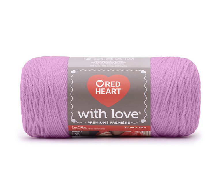 Red Heart With Love Wisteria Purple Knitting & Crochet Yarn
