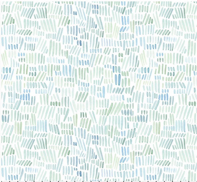 Shell Rummel Natural Affinity Watercolor Meadow Celadon Fabric By The Yard