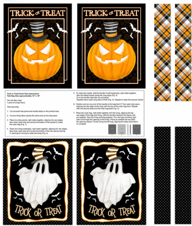 Henry Glass Olde Salem Glow Trick Or Treat Bags Multi Fabric By The Yard Henry Glass Olde Salem Glow Trick Or Treat Bags Multi Fabric By The Yard