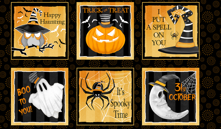 Henry Glass Olde Salem Glow 24" 6 Block  Panel Fabric By The Panel Henry Glass Olde Salem Glow 24" 6 Block  Panel Fabric By The Panel