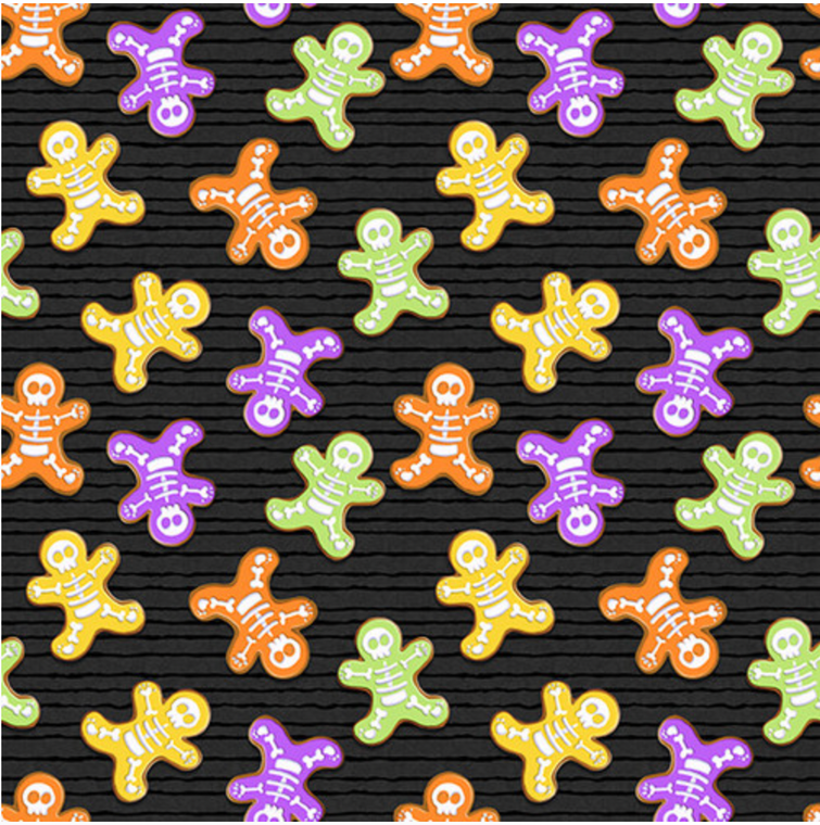 Henry Glass Glow Ghosts Skeleton Bones Black Fabric By The Panel Henry Glass Glow Ghosts Skeleton Bones Black Fabric By The Panel