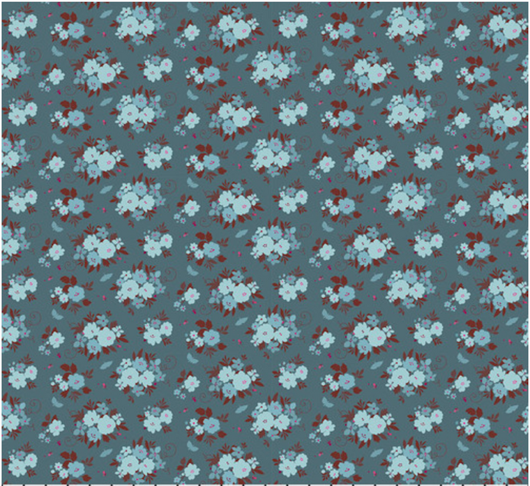 Brenda Walton Laurelwood Regency Sapphire Fabric By The Yard