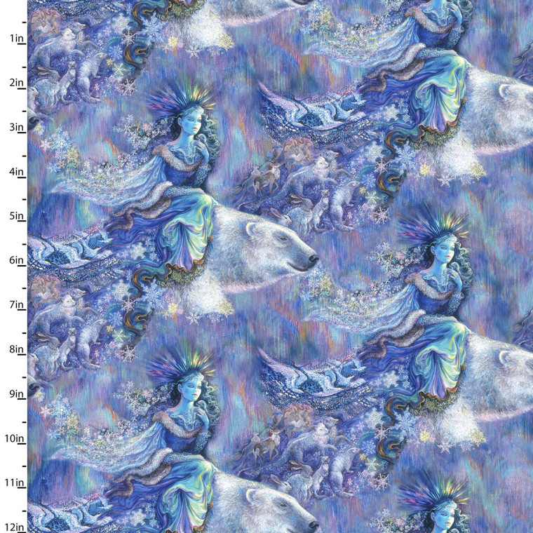 3 Wishes Polar Journey Polar Flight  Multi Cotton Fabric By Yard