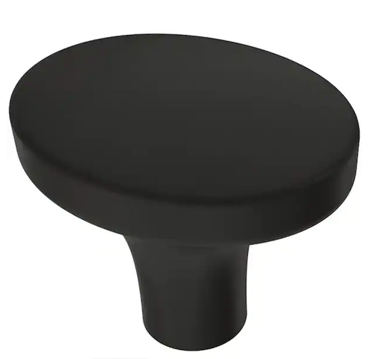 Liberty P30225C-FB 1 1/4" Flat Black Mila Cabinet & Drawer Knob
