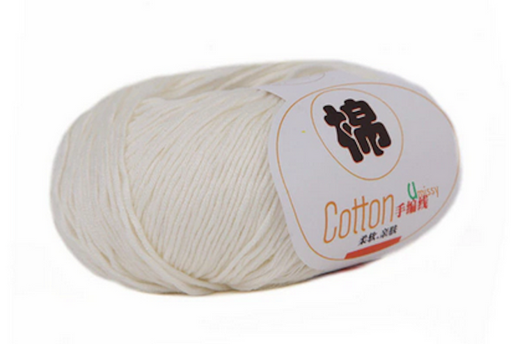 Super Soft Organic Cotton Sock & Baby Knitting Crochet Yarn White