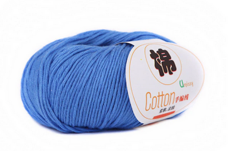 Super Soft Organic Cotton Sock & Baby Knitting Crochet Yarn Blue