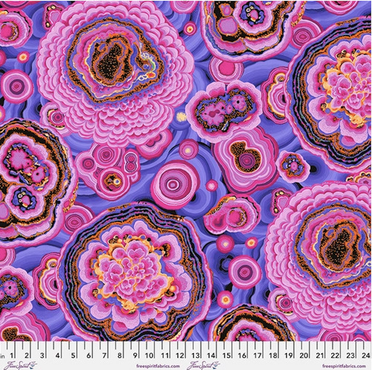Free Spirit Kaffe Fassett Collective Philip Jacobs Agate Magenta Cotton Fabric By Yard