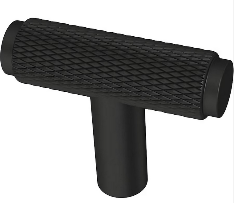 Brainerd P44276W-FB 1.57" Knurled Bar Cabinet & Drawer Knob Flat Black