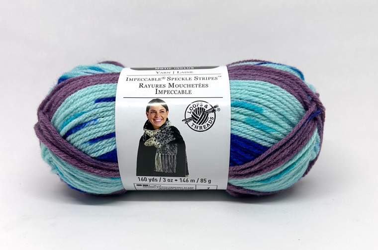 Loops and Threads Impeccable Speckle Stripes Royalty Knitting & Crochet Yarn Loops and Threads Impeccable Speckle Stripes Royalty Knitting & Crochet Yarn