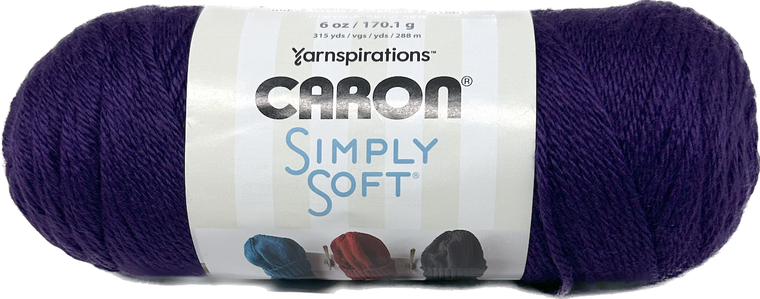 Caron Simply Soft Plum 6 oz Acrylic Knitting & Crochet Yarn