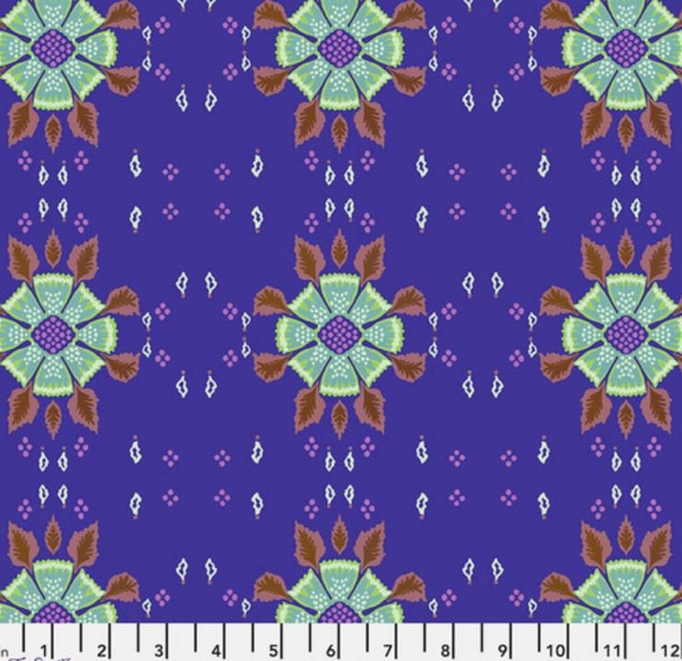 Free Spirit Nathalie Lete Folk Heart Eyelet Periwinkle Cotton Fabric By The Yard Free Spirit Nathalie Lete Folk Heart Eyelet Periwinkle Cotton Fabric By The Yard